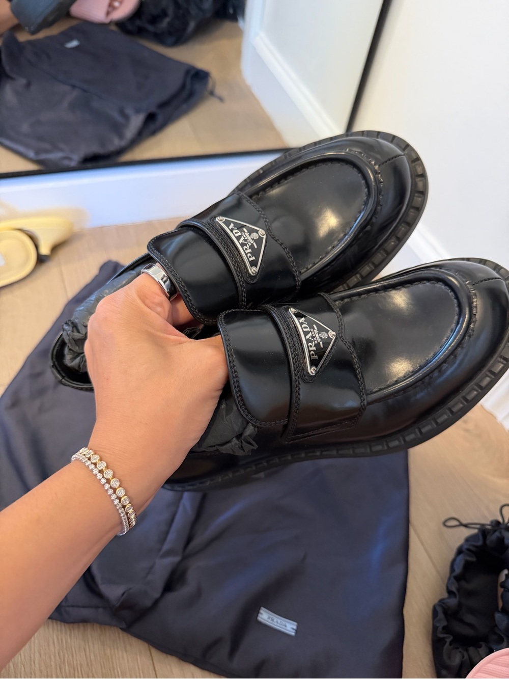Prada Black Patent Leather Loafers - Picture 4 of 5
